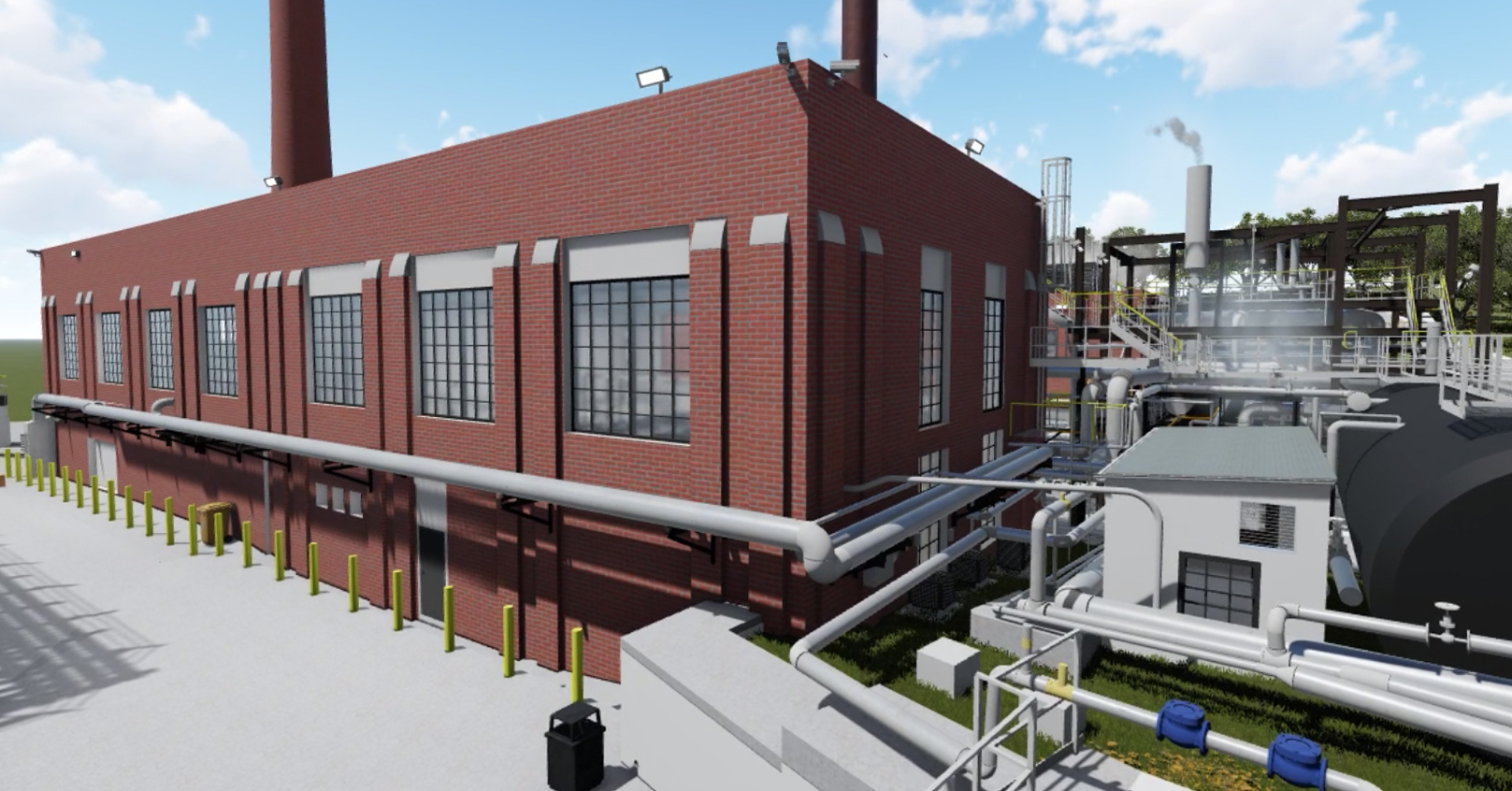 In3dUGASteamPlantExteriorRendering Innovative 3D